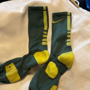 Nike Athletic Socks in Green and Yellow